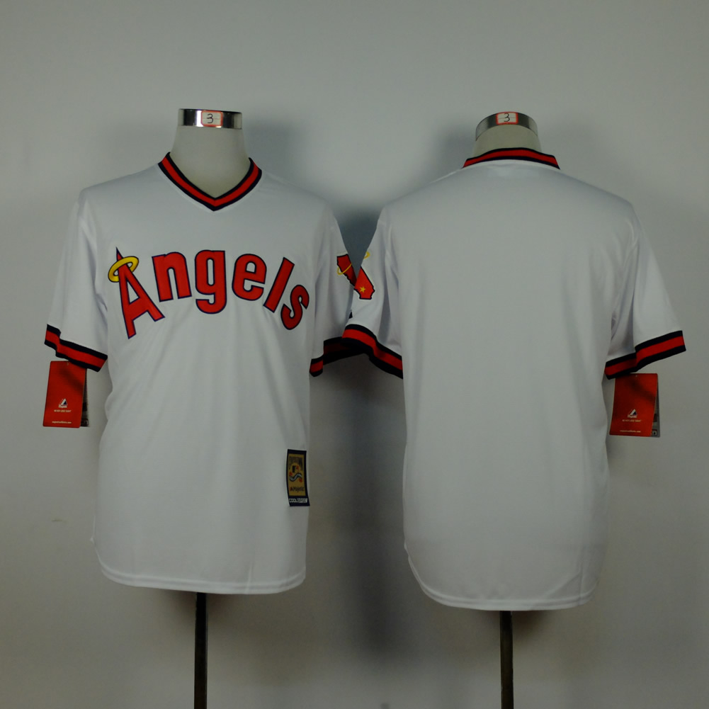 Men Los Angeles Angels Blank White Throwback MLB Jerseys->women mlb jersey->Women Jersey